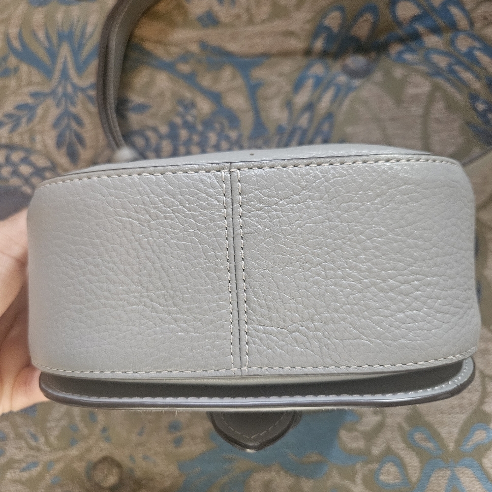 Coach Kleo Shoulder Bag 17 Suede Granite Gray With Gold Hardware  Crossbody - Picture 9 of 15
